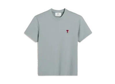 AMI PARIS Ami De Coeur Organic Cotton Jersey T-Shirt "Clay Blue"