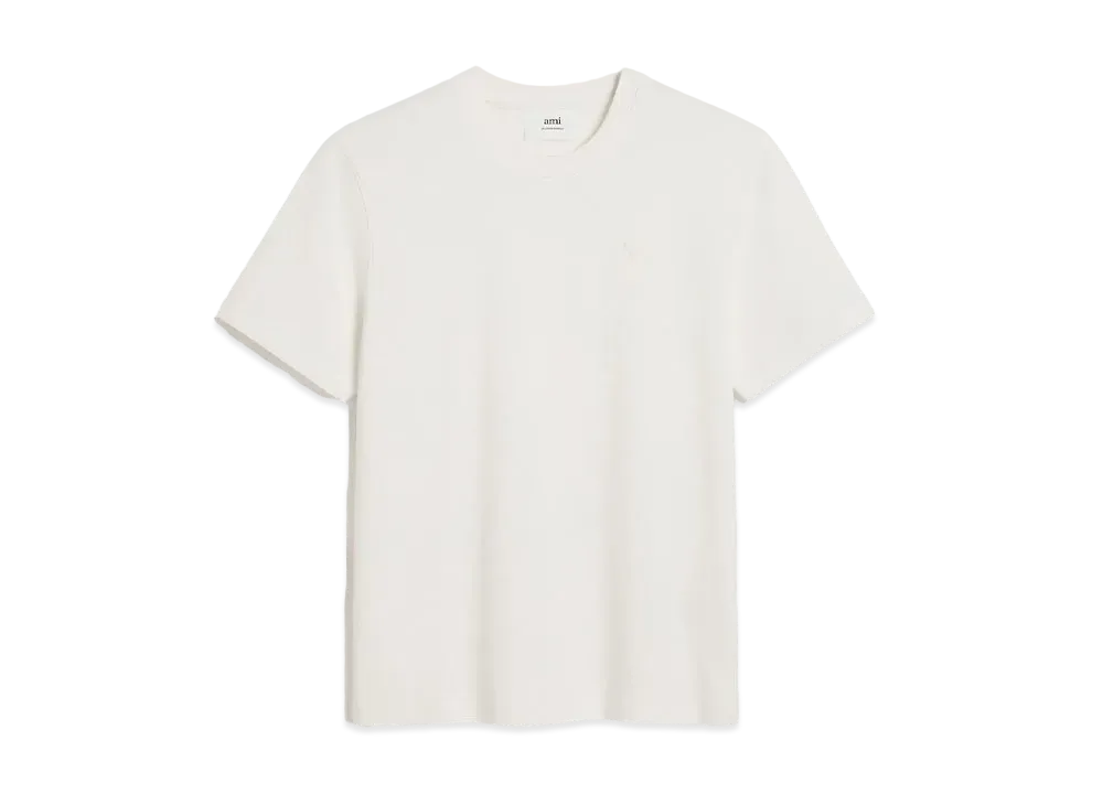 AMI PARIS Ami De Coeur Organic Cotton Heavy Jersey T-Shirt "Off White"