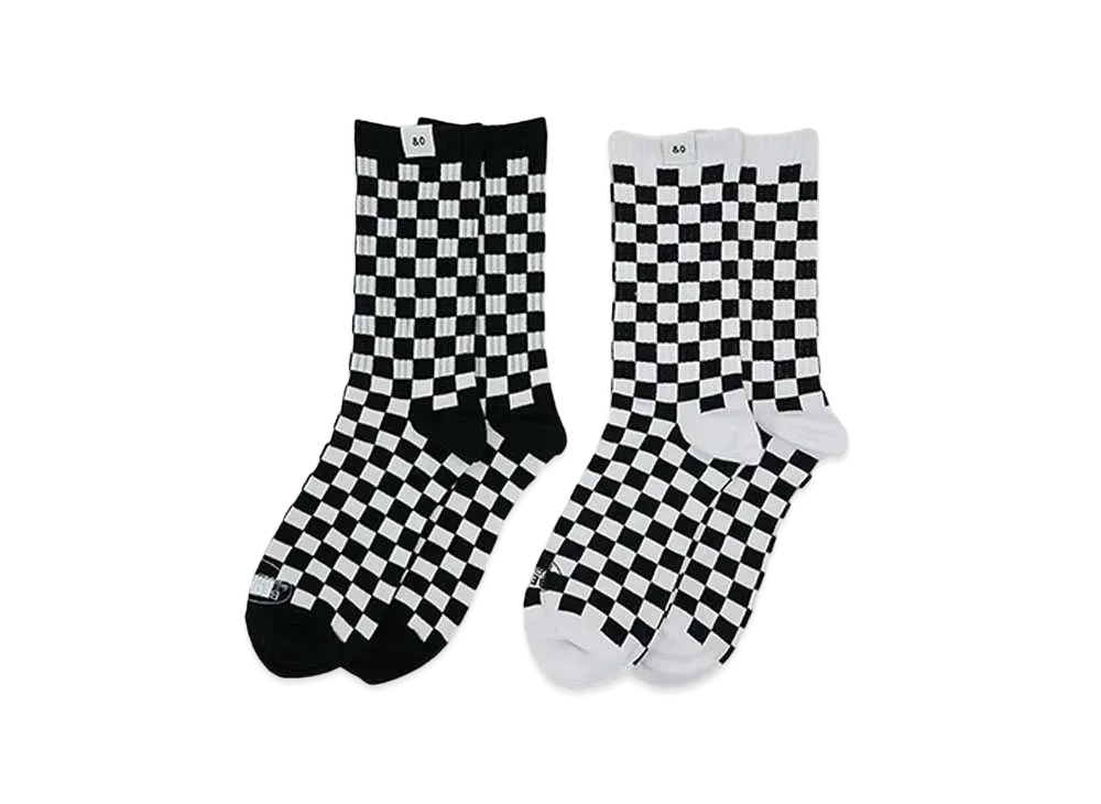 Bedwin & the heartbreakers 2 Pcs PACK CHECKERED SOCKS "LARRY" "MIX"