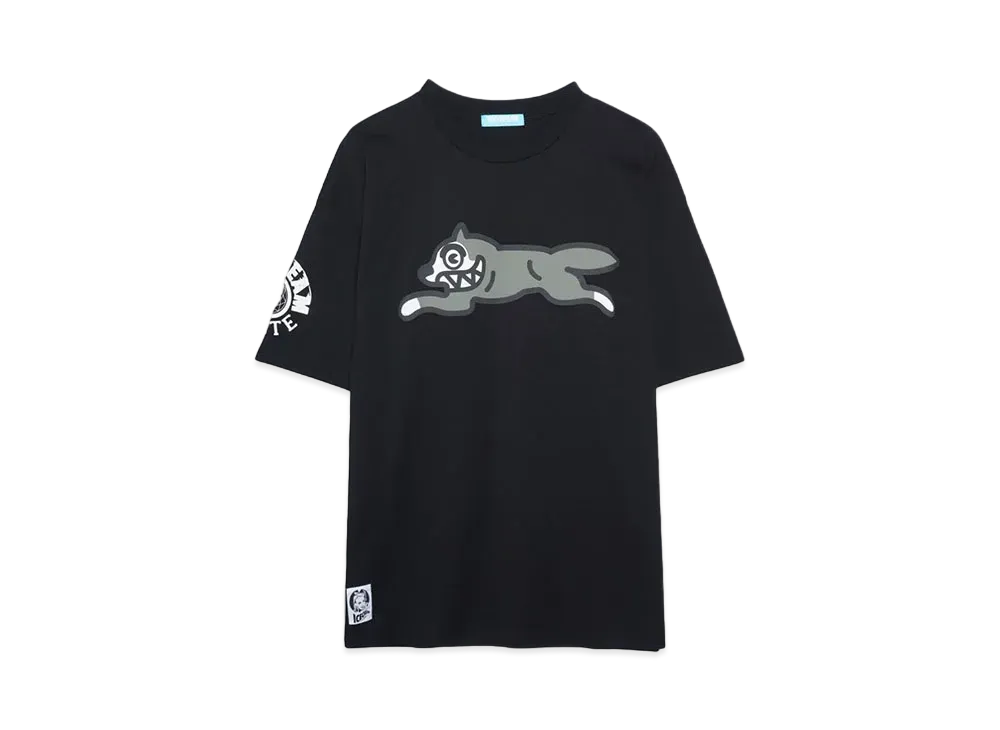 ICECREAM COTTON T-SHIRT RUNNING DOG "BLACK"