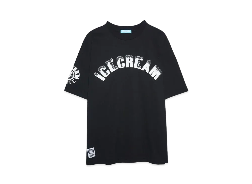 ICECREAM COTTON T-SHIRT SNOW "BLACK"