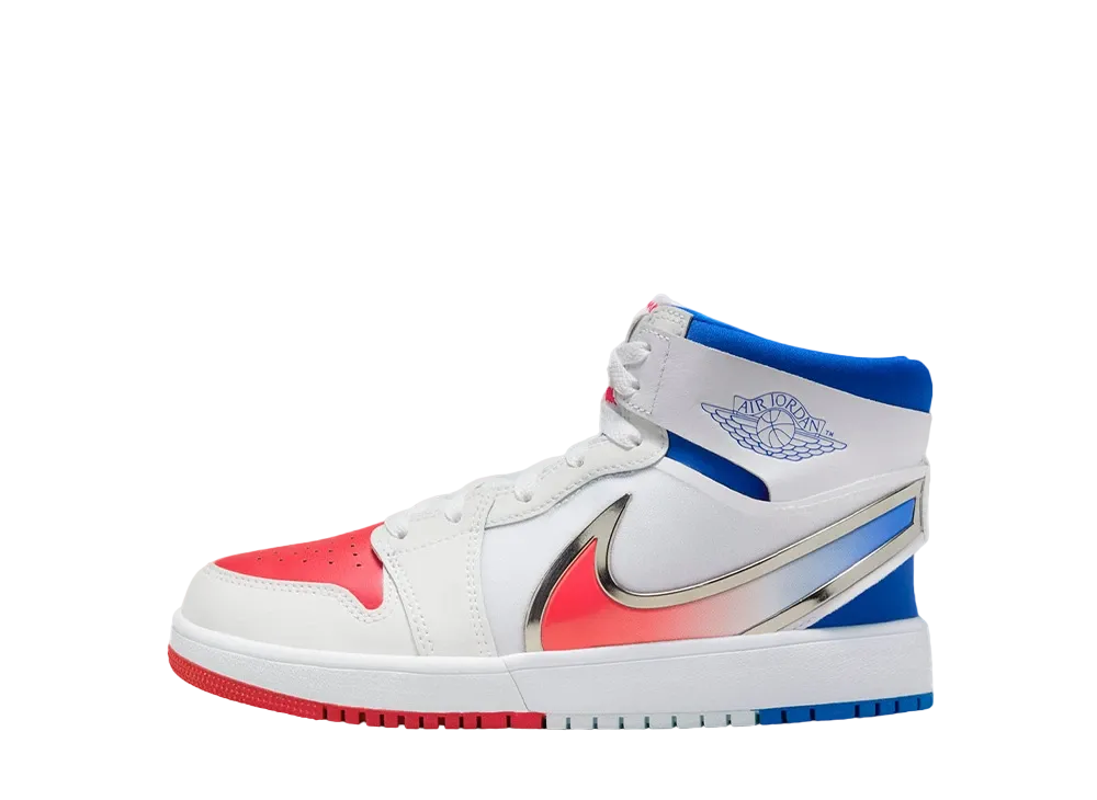 ナイキ GS エアジョーダン1 ミッド RM イージーオン "ホワイト/ブルー/レッド"