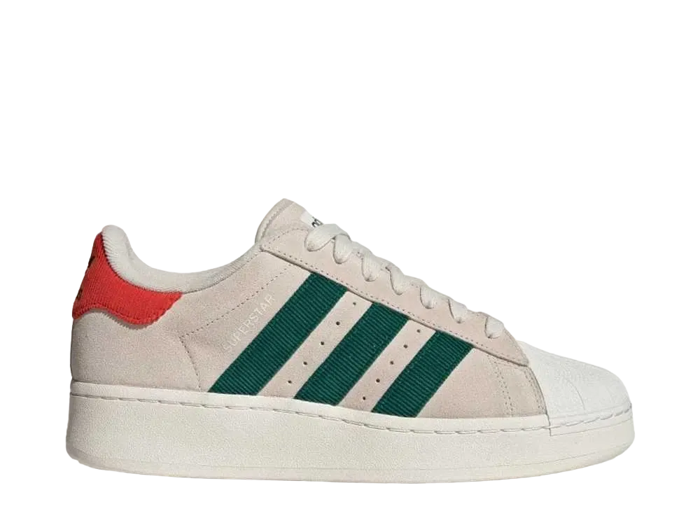 アディダス スーパースター XLG "アルミナ/カレッジグリーン/プリラブドレッド"