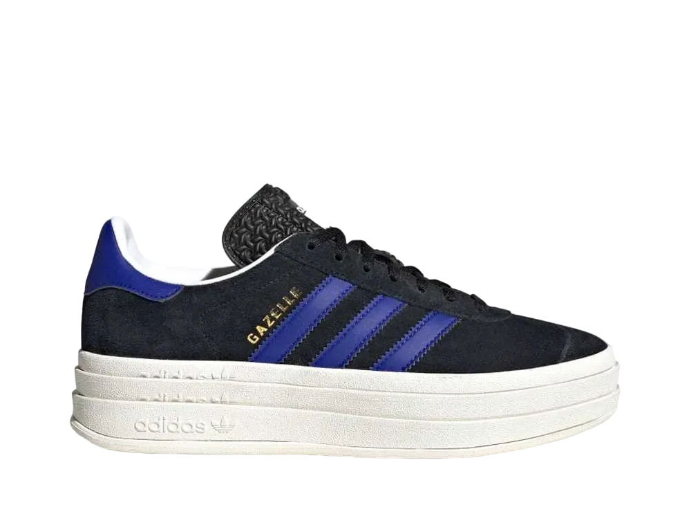 アディダス ウィメンズ ガゼルボールド "コアブラック/ルシッドブルー/ゴールドメタリック"