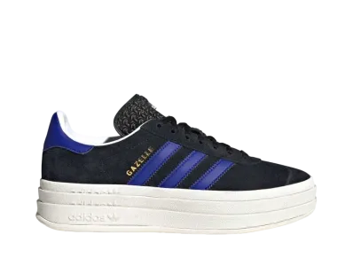 adidas Women's Gazelle Bold "Core Black/Lucid Blue/Gold Metallic"