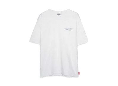 9090 Metric Heisei Logo Draw-code Tee "HEATHER WHITE"