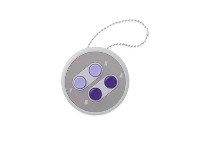 Nintendo Capsule Toy Controller Button Collection Vol.2 "Super Famicom Button Purple"