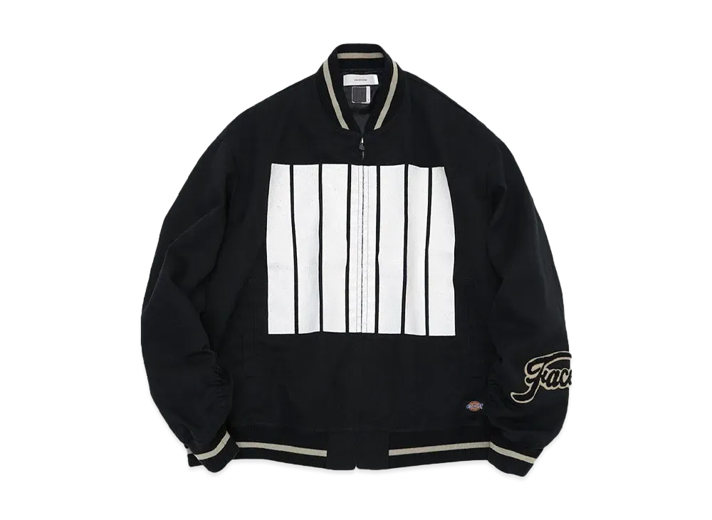FACETASM DICKIES x FACETASM 7 BARS STADIUM JACKET "BLACK"