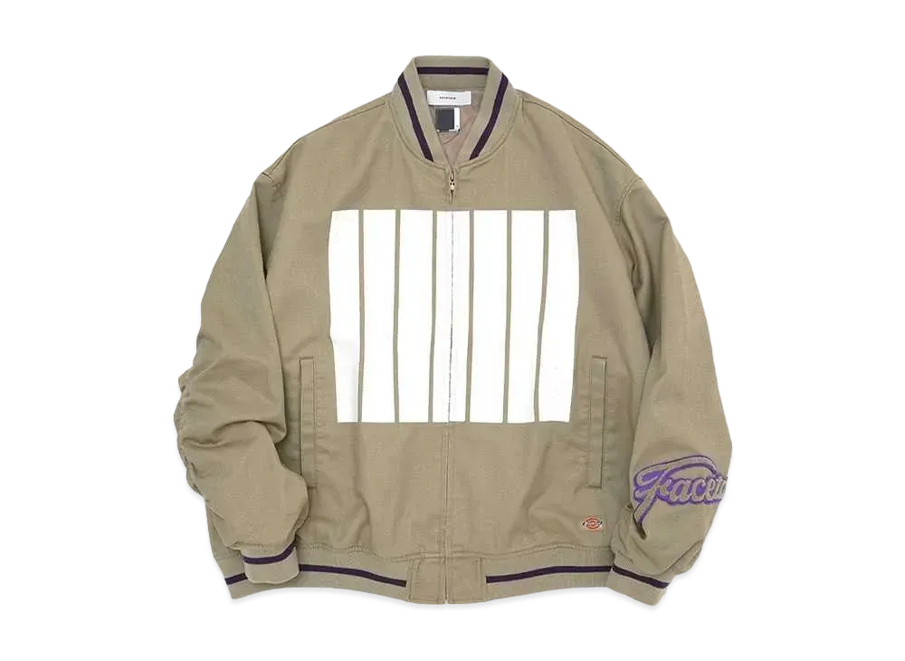 FACETASM DICKIES x FACETASM 7 BARS STADIUM JACKET "BEIGE"