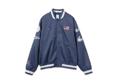 Nike x Futura USA M NK Satin Dugout Jacket OLYB "Blue"