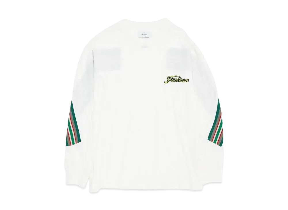FACETASM RIB LONG SLEEVE TEE "WHITE"