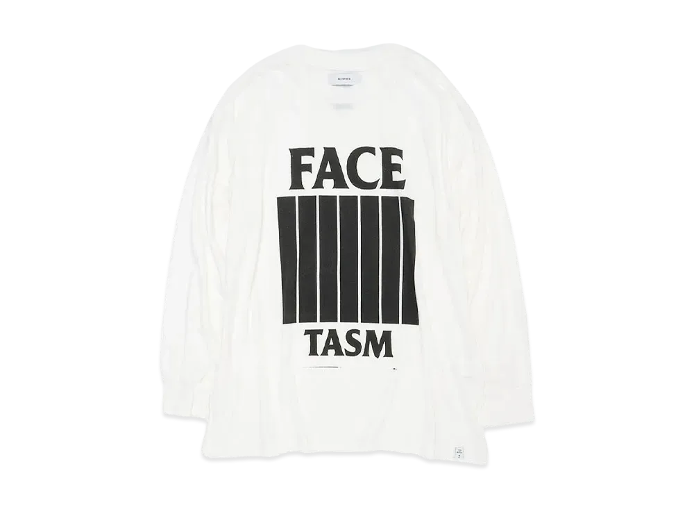FACETASM 7 BARS LONG SLEEVE TEE "WHITE"