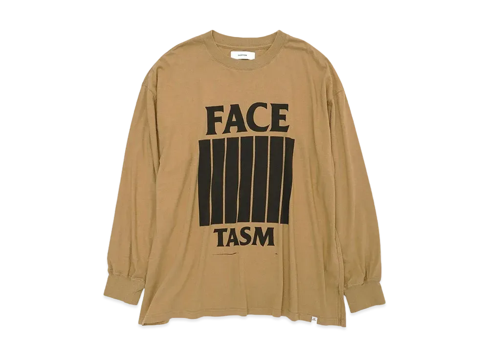 FACETASM 7 BARS LONG SLEEVE TEE "BEIGE"