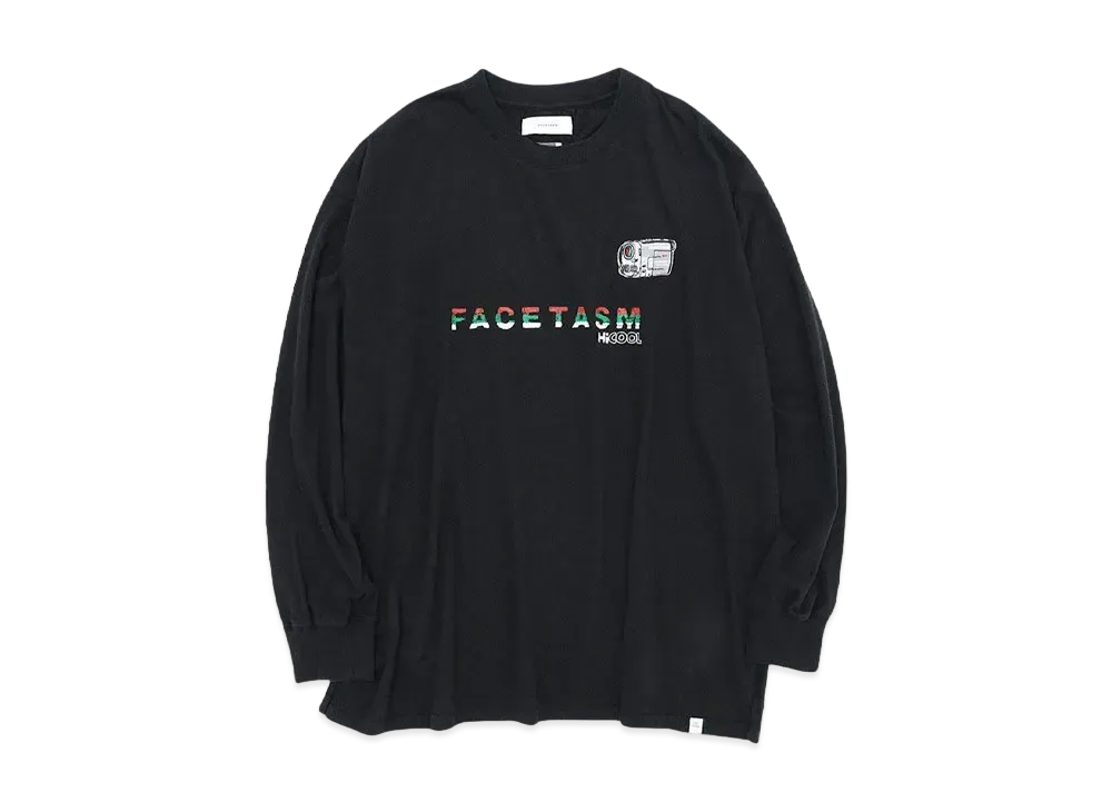 FACETASM HANDYCAM LONG SLEEVE TEE "BLACK"