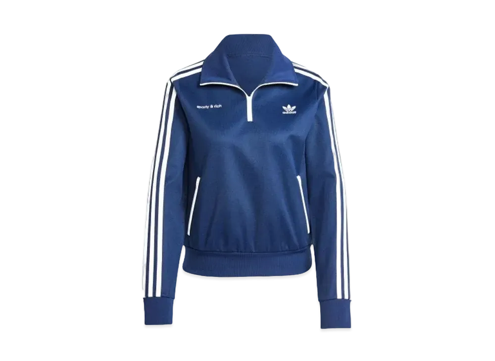 adidas x Sporty & Rich Half Zip Track Jacket (Jersey) "Night Indigo"