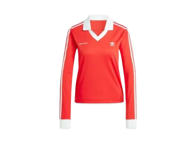 adidas x Sporty & Rich Long Sleeve Soccer Jersey "White/College Red"