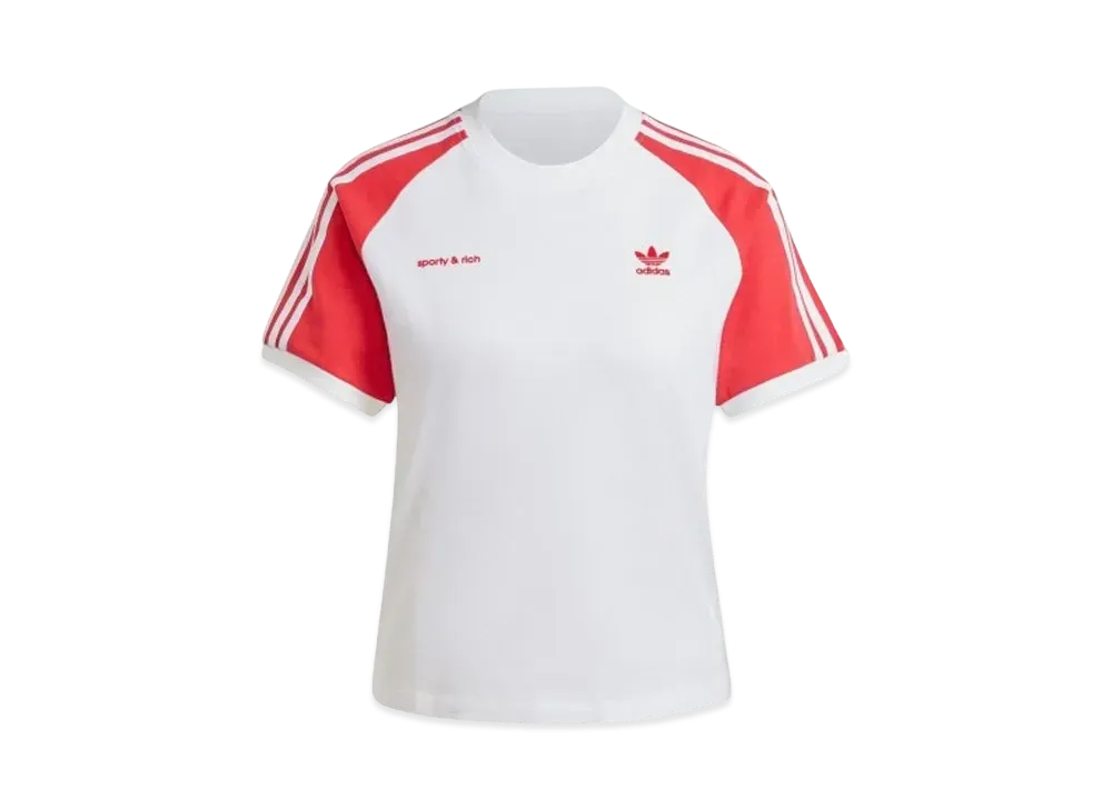 adidas x Sporty & Rich T-Shirt "White/College Red"