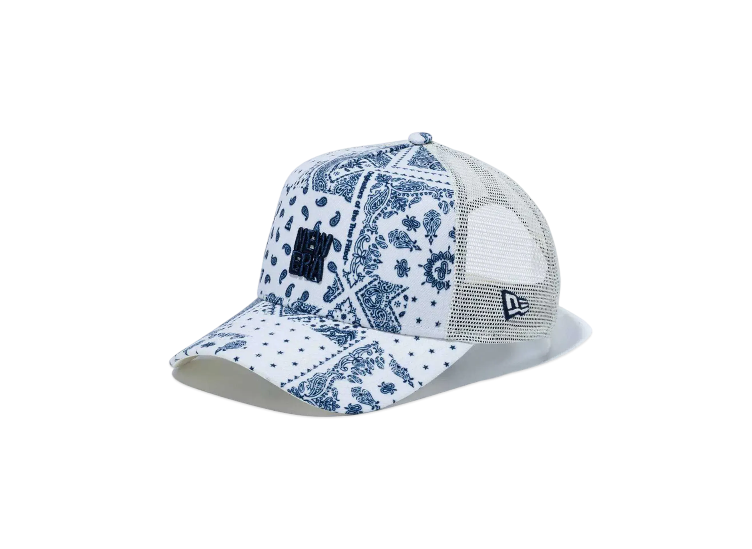 NEW ERA 9Forty A-Frame Tracker Paisley Square Logo "Chrome White"