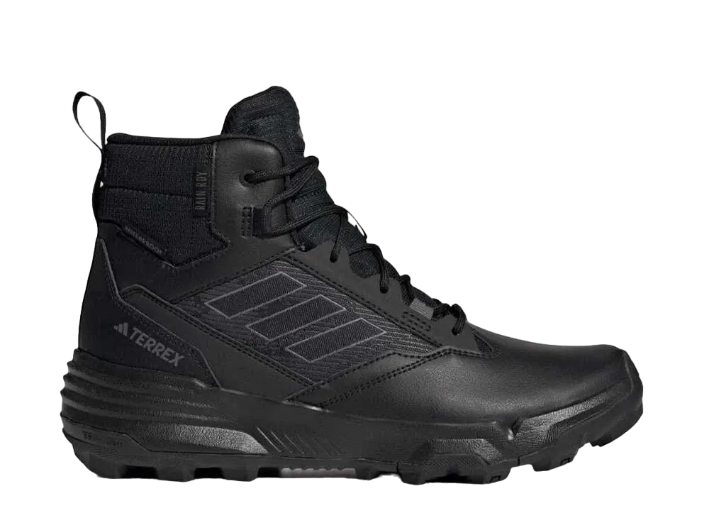 アディダス テレックス ユニティ レザー ミッド レインレディ ハイキング "コアブラック/グレーフォー"