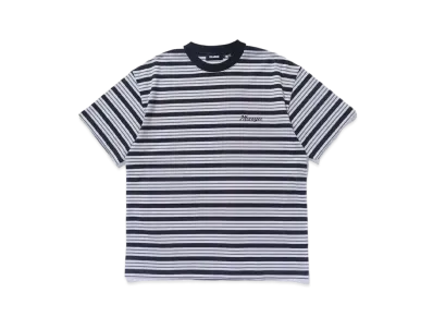 XLARGE STRIPED S/S TEE "BLACK"