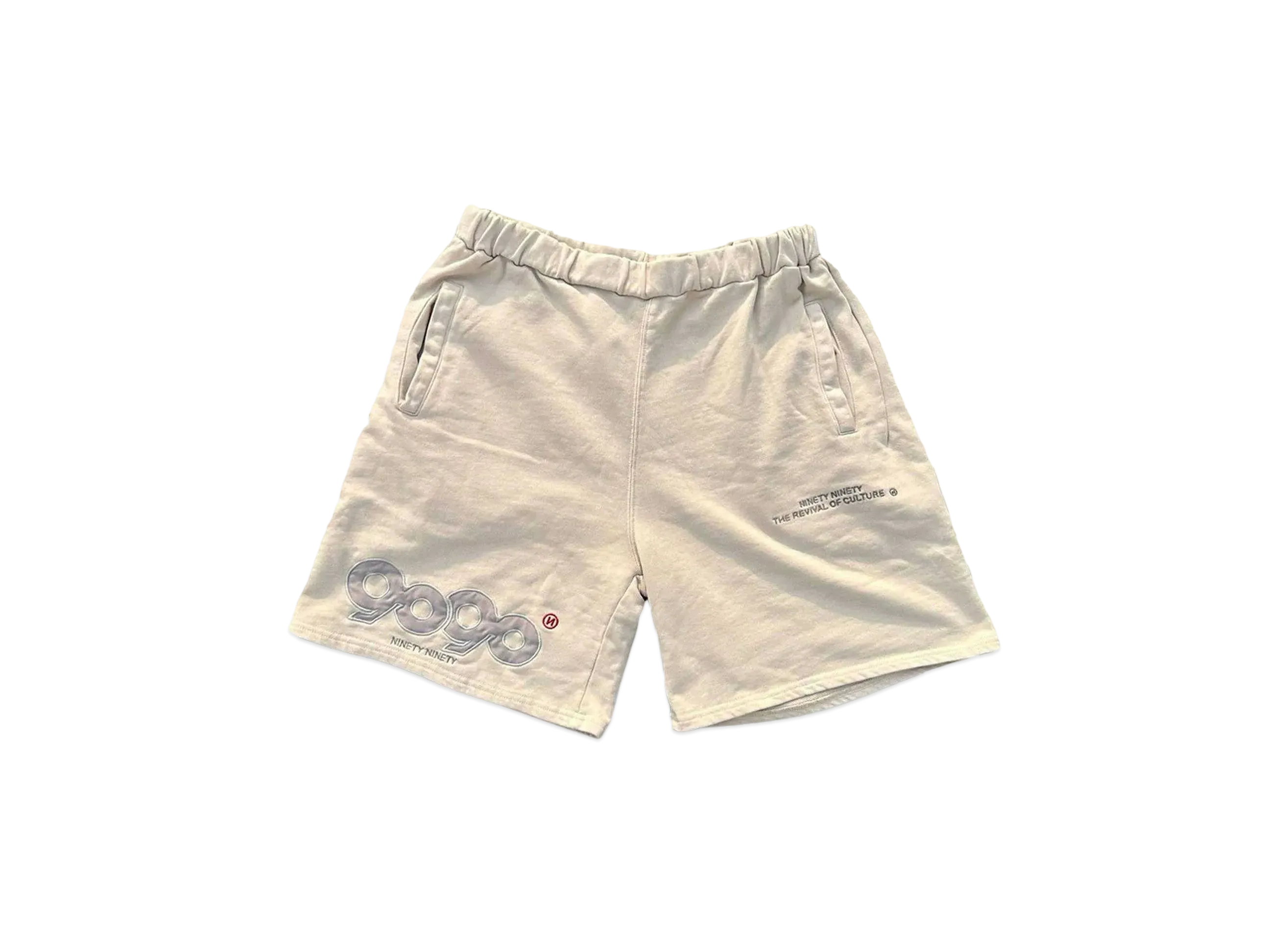 9090 9090 OG Wash Half Pants "WASH IVORY"