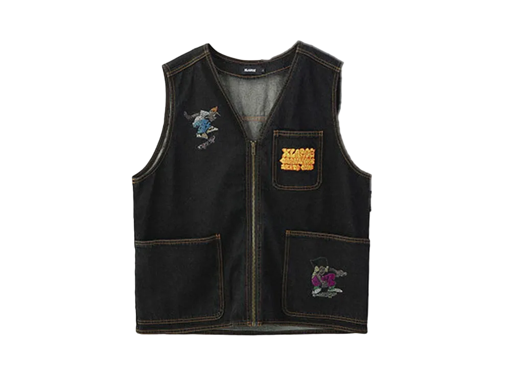 XLARGE x CSC Denim Vest "Black"