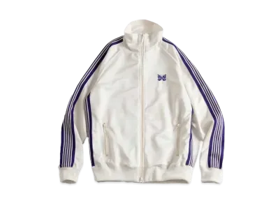 Needles Track Jacket Poly Smooth "White/Purple"