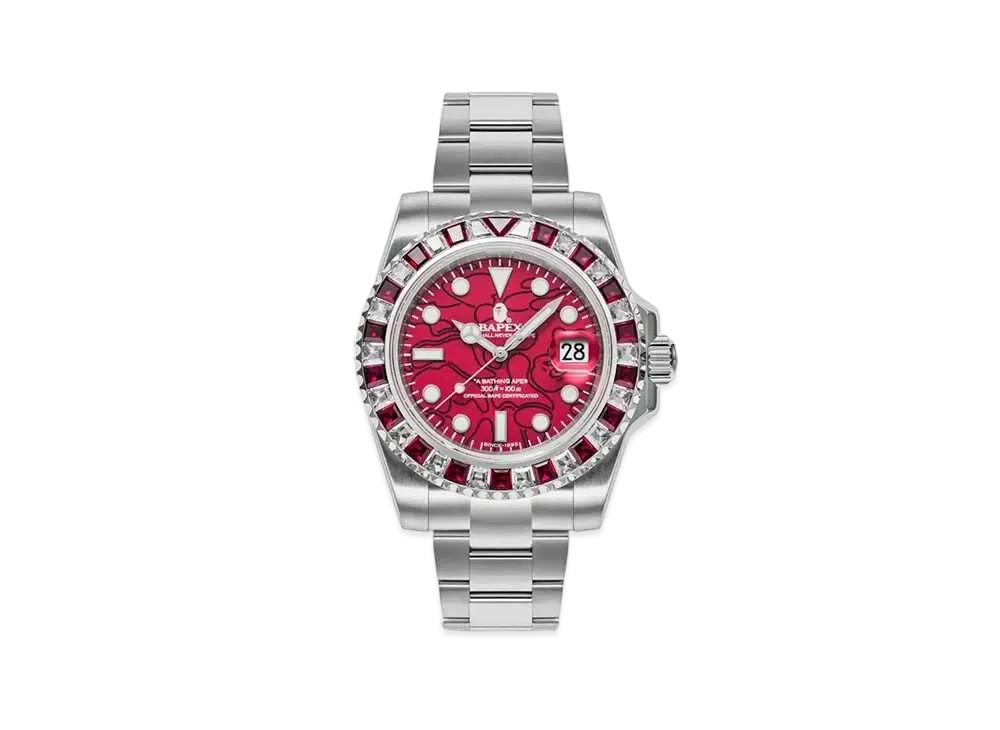 A BATHING APE Type 1 Bapex Crystal Stone "Burgundy"