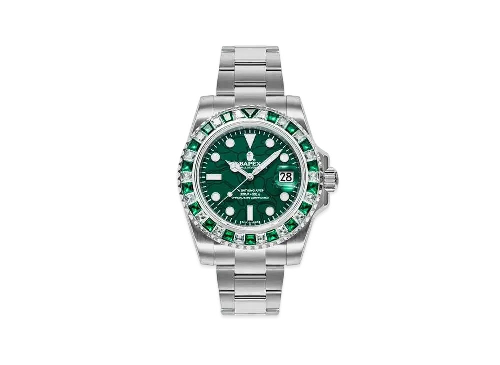 A BATHING APE Type 1 Bapex Crystal Stone "Green"