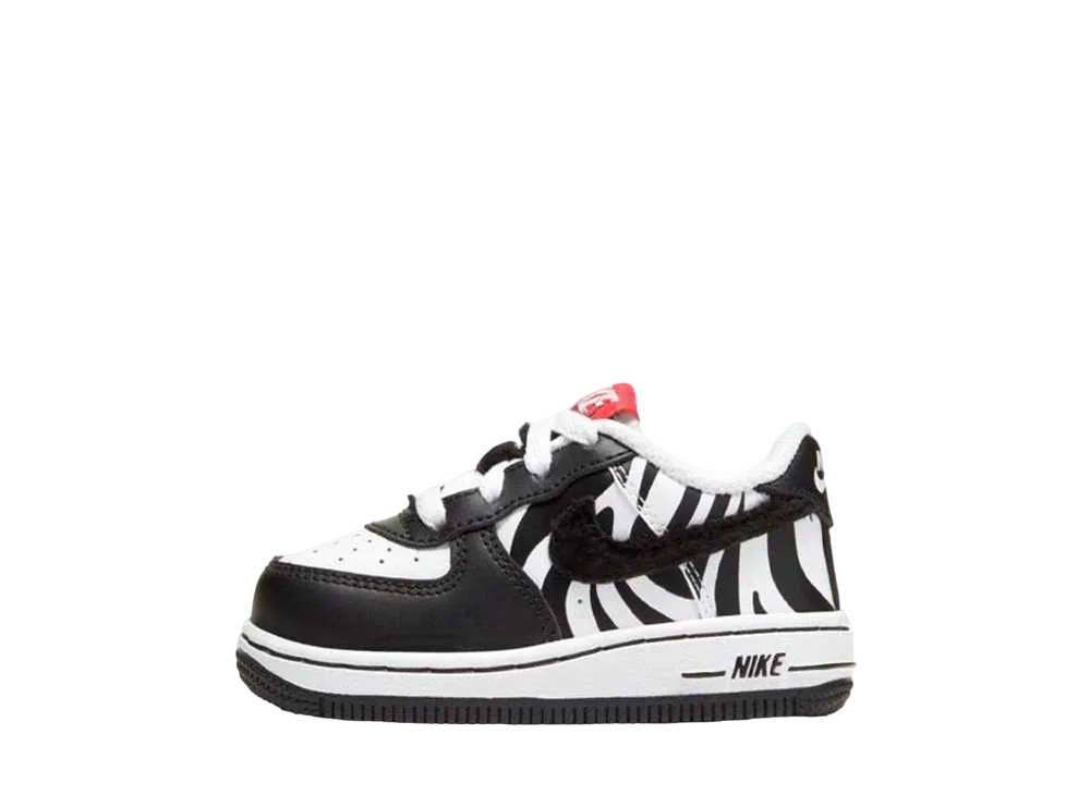 ナイキ TD エアフォース1 ロー "ゼブラ/サファリ"(キッズ)