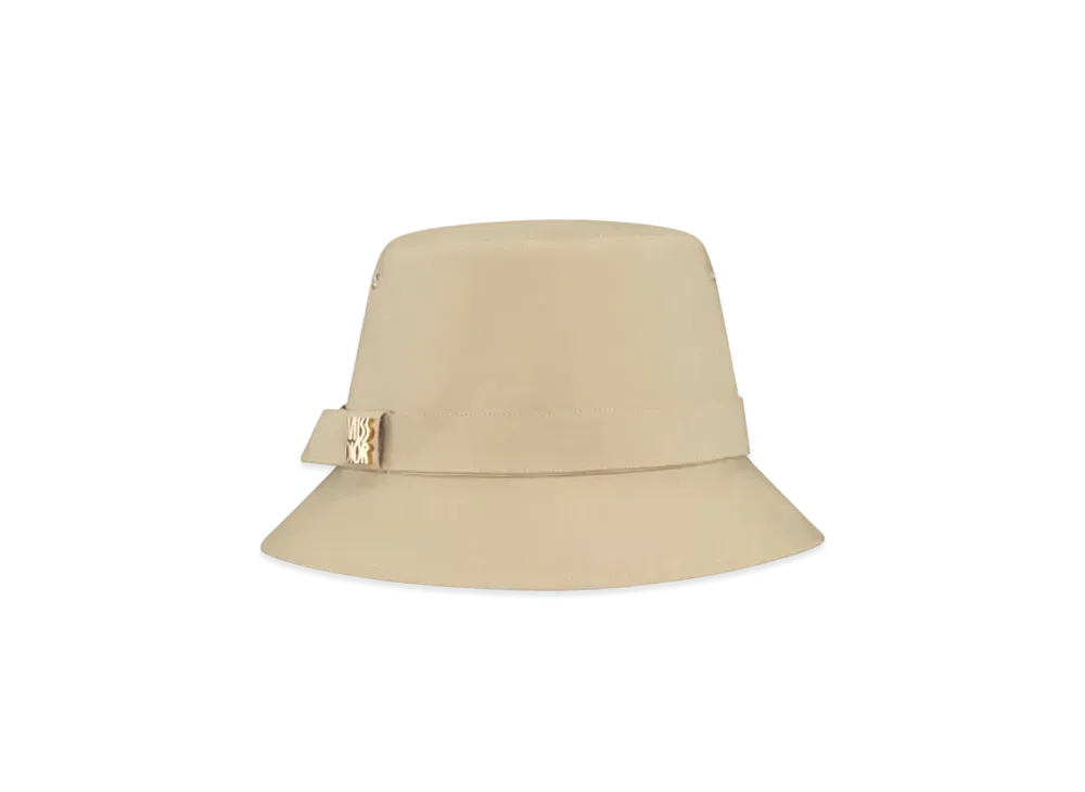Dior Teddy-D Miss Dior Allover Small Brim Bucket Hat Water-Repellent Technical Fabric "Beige"