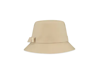 Dior Teddy-D Miss Dior Allover Small Brim Bucket Hat Water-Repellent Technical Fabric "Beige"