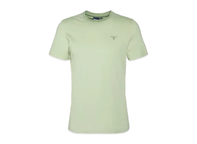 Barbour Striped Ribbed Neck T-shirt "Green"