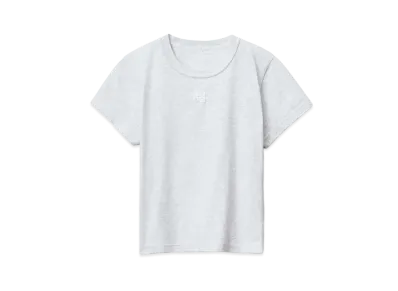 Alexander Wang Cotton Jersey Logo Shrunken T-shirt "Light Heather Gray"