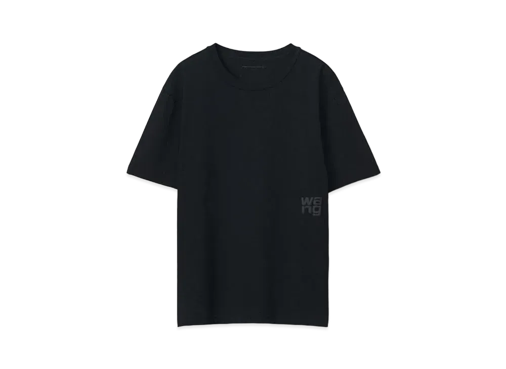 Alexander Wang ロゴ ジャカード クルーネック Tシャツ ブルー ALEXANDER WANG(アレキサンダーワン) アパレル 人気の新作/中古