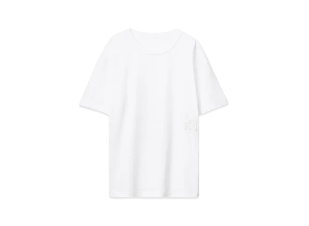 Alexander Wang Cotton Jersey Puff Logo T-Shirt "White"