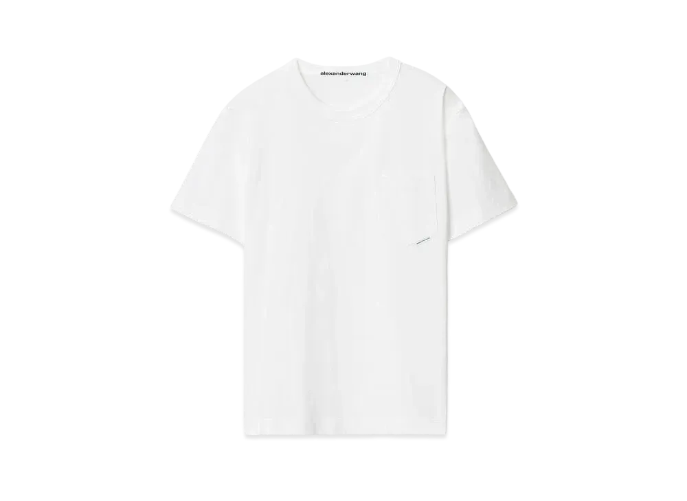 Alexander Wang High Twist Jersey Pocket T-shirt "White"