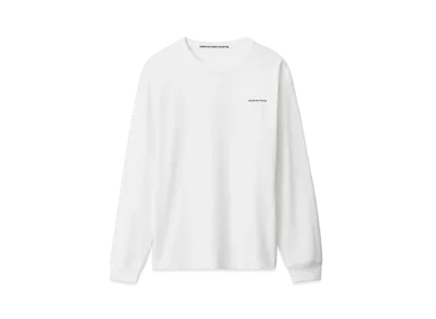 Alexander Wang High Twist Jersey Long Sleeve T-Shirt "White"