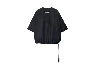 Alexander Wang Crisp Nylon Short Sleeve V-neck "Black"