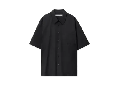 Alexander Wang Technical Cotton Short Sleeve Shirt "Black"