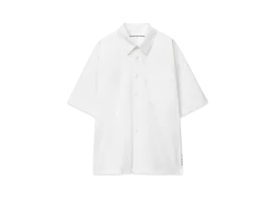 Alexander Wang Technical Cotton Short Sleeve Shirt "White"