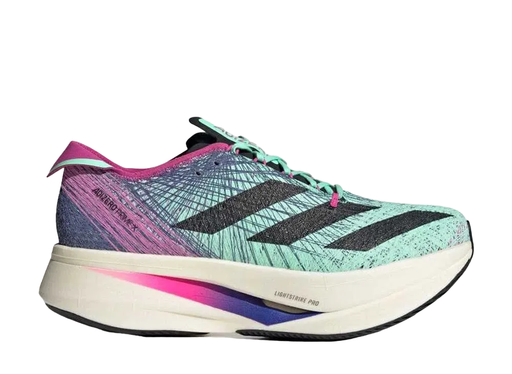 アディダス アディゼロ プライムX ストラング "パルスミント/コアブラック/ルシッドフクシャ"