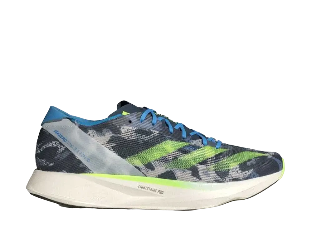 アディダス アディゼロ タクミ セン 10 "クリスタルホワイト/ルシッドレモン/ブルーバースト"