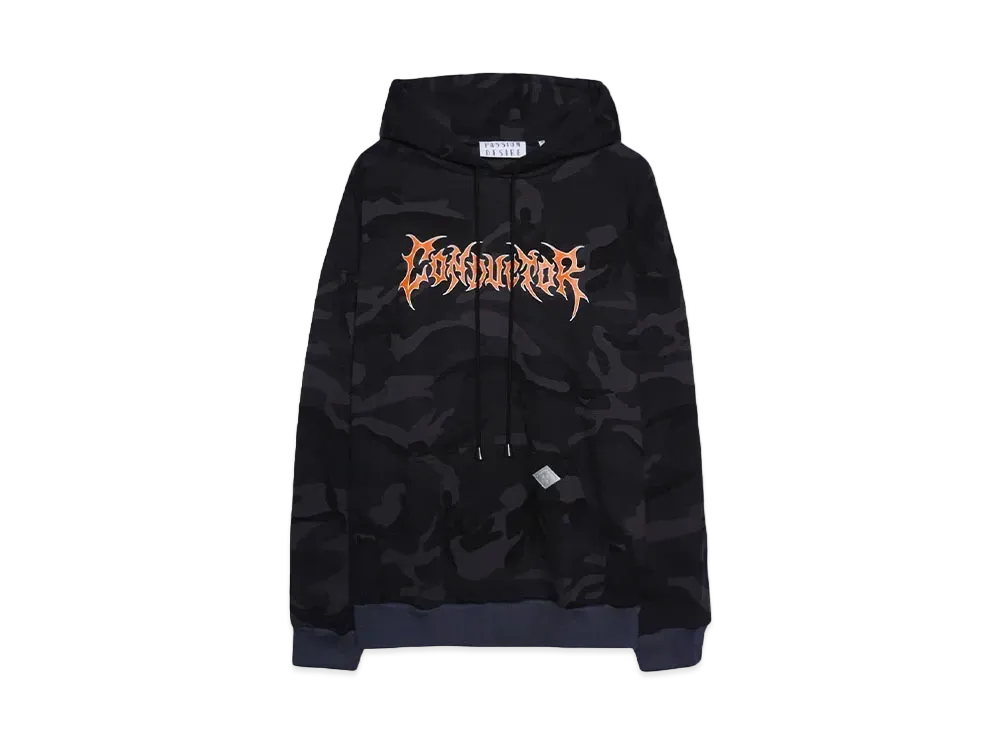 el conductorH CAMOUFLAGE HOODED SWEATER "BLACK"