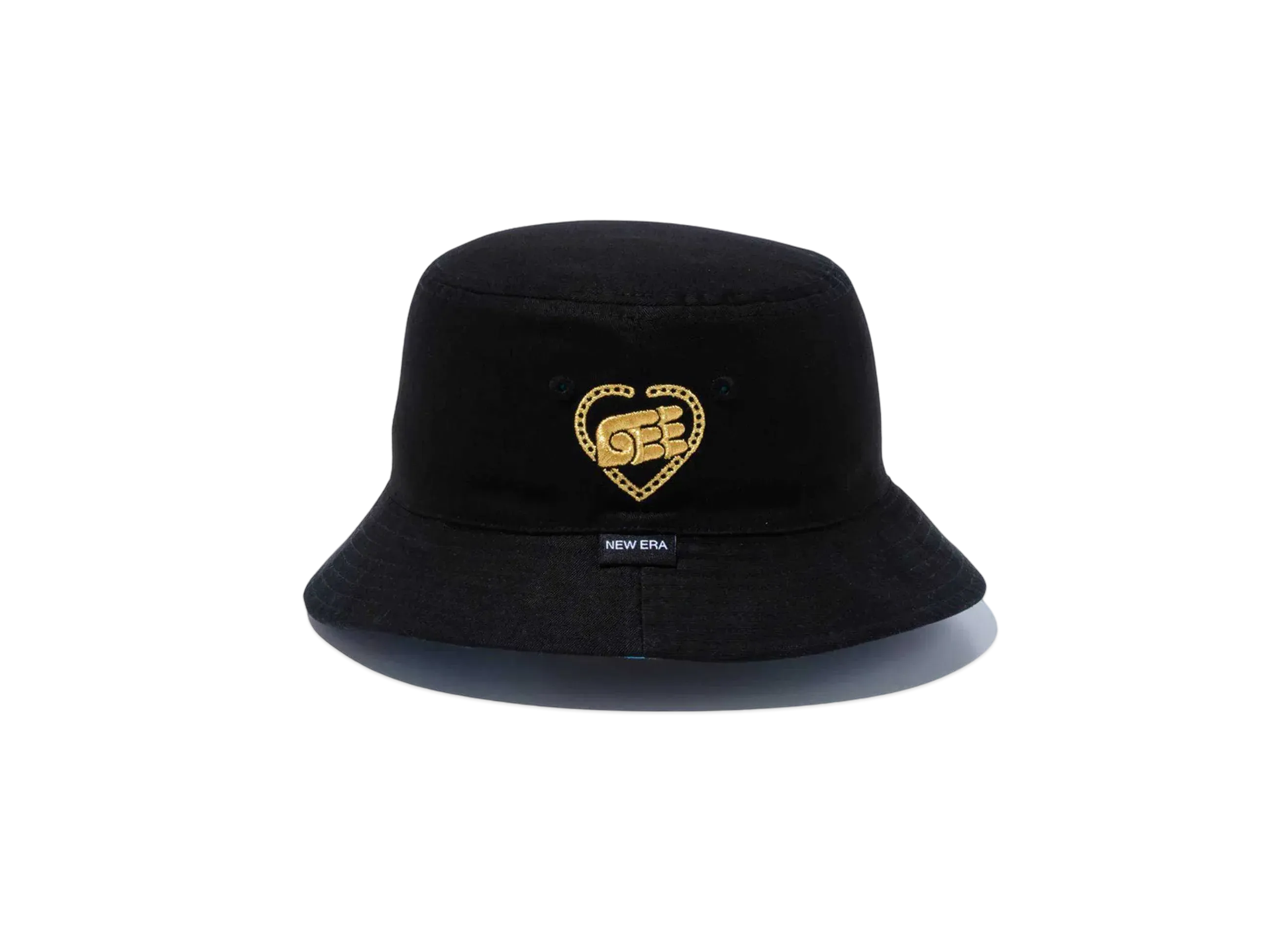 NEW ERA x JOJO'S BIZARRE ADVENTURE Golden Wind Bucket 01 Reversible Giorno Giovanna Flower All Over Print "Black"