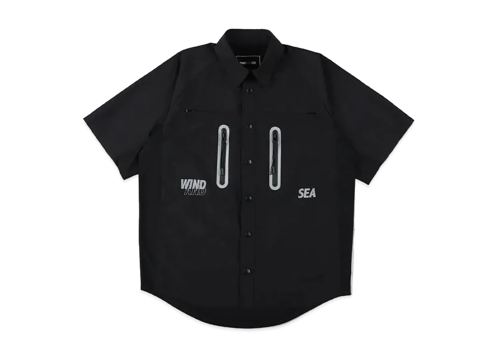 WIND AND SEA Trek Nylon Wpz S/S Shirt "Black"