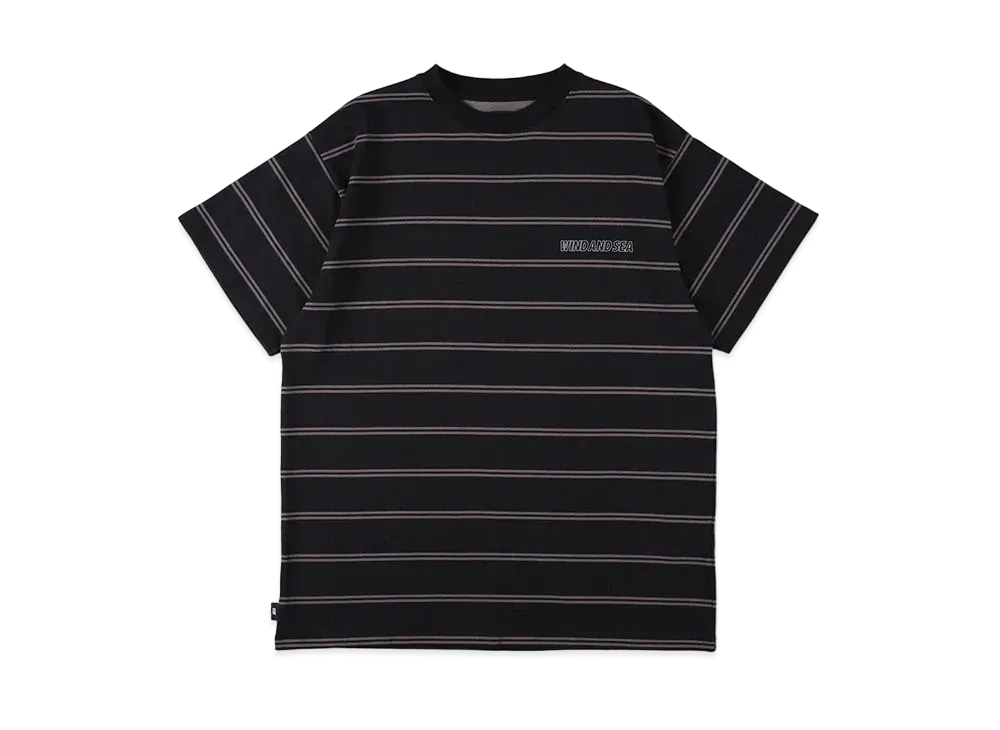 WIND AND SEA Thick Thin Stripe S/S Cut-Sewn "Black"