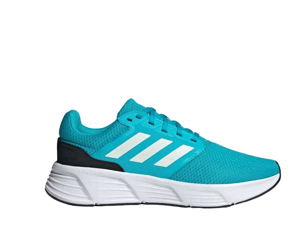 アディダス ギャラクシー6 "ルシッドシアン/ゼロメタリック/ソーラーレッド"