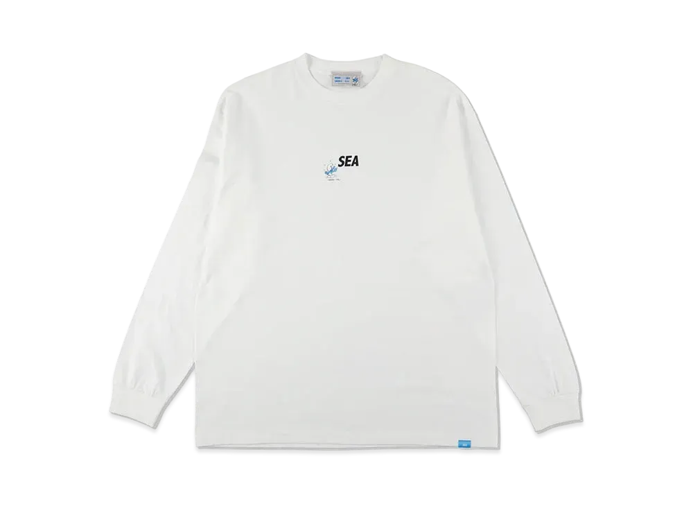 WIND AND SEA x Smurf L/S Tee (Smurf run) "White"