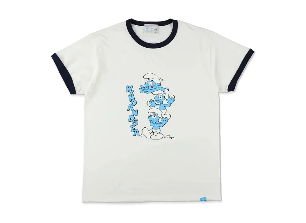 WIND AND SEA x Smurf Raglan M/S Tee (Smurf) "Navy/Multi"